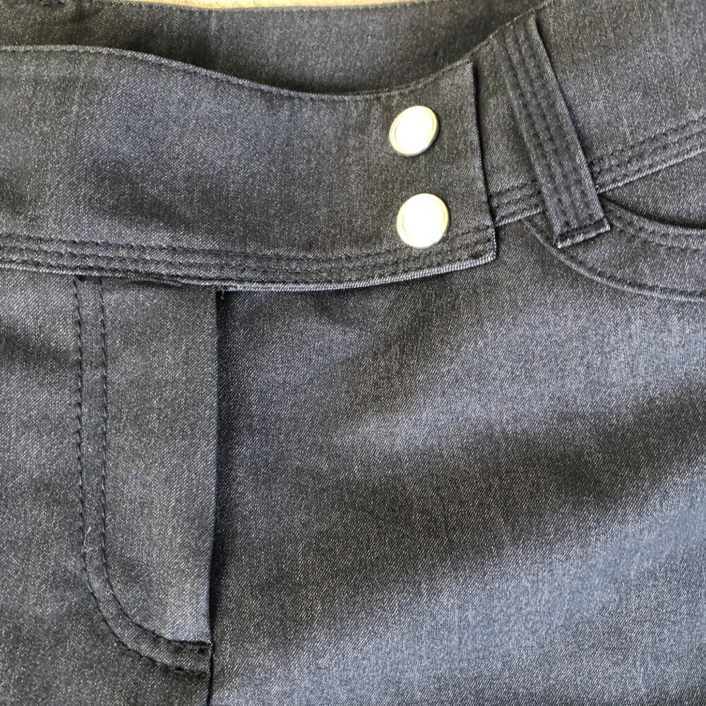 New Directions Dark Navy Pants Women’s 6 Denim Look Dress Pants Straight Leg NWT - Picture 4 of 8